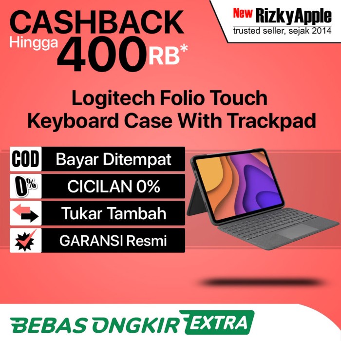 Terlaris Logitech Folio Touch For Apple Ipad Pro 11 2021 / 2020 / Ipad Air 4 5
