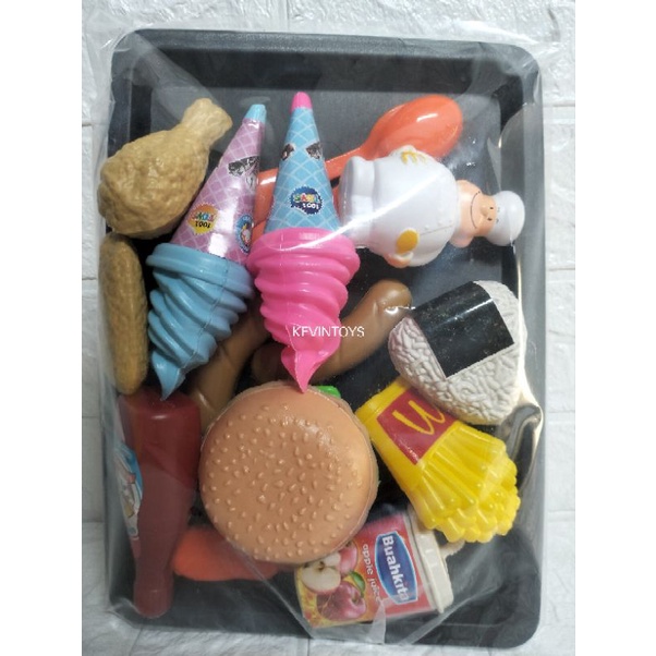 SS 1595 Mainan anak Cooking Fast Food delicious food / mainan nampan set burger mari makan