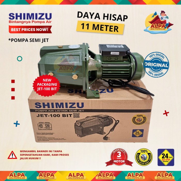 Pompa Air Semi Jet Pump SHIMIZU JET-100 BIT