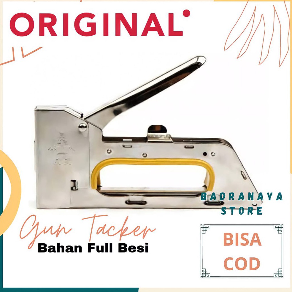 

Premium.. Stapler Tembak / Cekrekan / Pengokot / Hekter Gun Tacker / Staples Sofa, Staples Jok, Stepler Motor, SAI