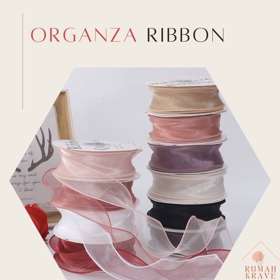 

99 RUMAH KRAVE - Pita Organza Organdi Ribbon 4 cm vqjdp