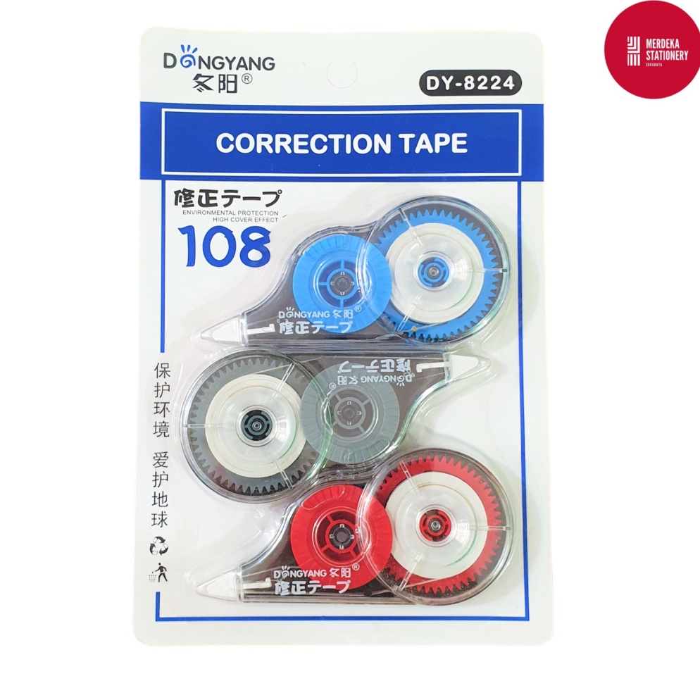 

[LDA88] (ISI 3)Correction/Tip-X/Tipex Tape/Rol/Kertas DY-8224 Panjang Murah 108 m/meter x 5 mm dpb8d