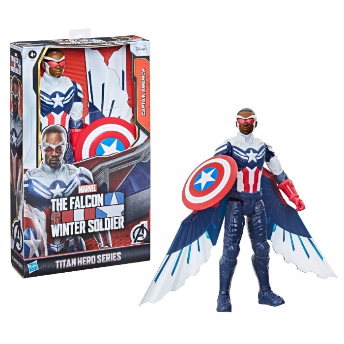 DISKON SPESIAL MARVEL THE FALCON & WINTER SOLDIER TITAN HERO CAPTAIN AMERICA FIGURE TERBARU