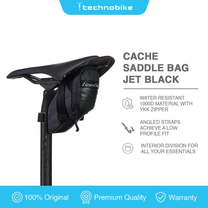 Lizard Skins Bag Saddle Bike Saddle Bag Tas Saddle Sepeda Black