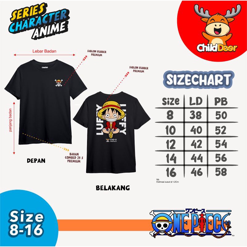 Kaos Anak Laki laki 8-16