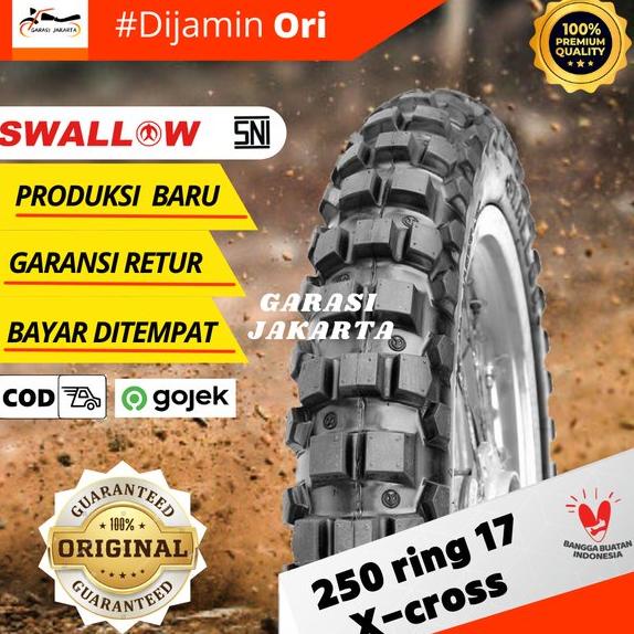 BEBAS ONGKIR BAN LUAR MOTOR CROSS SWALLOW 250-17 RING 17 S-111 X CROSS SWALLOW