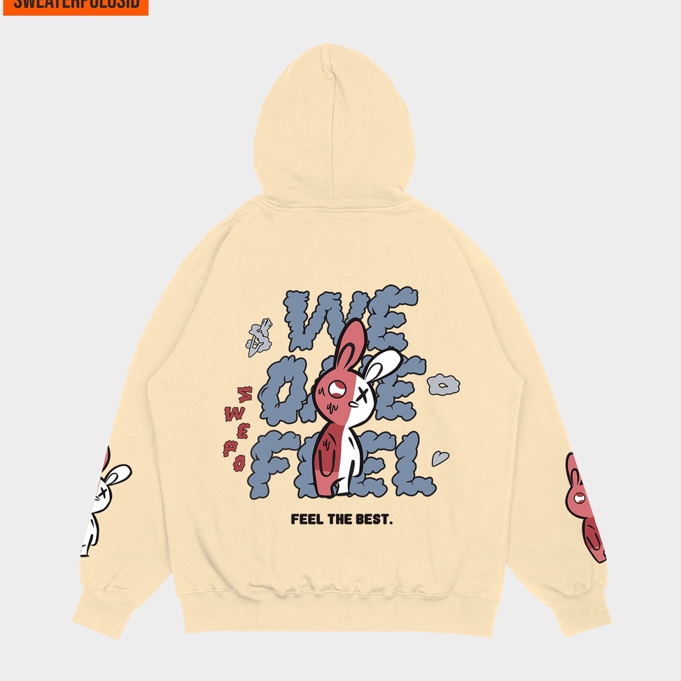 LANGSUNG KIRIM|| SWEPO Hoodie Jumper We One Feel (SABLON) M-XXL (Pria & Wanita)