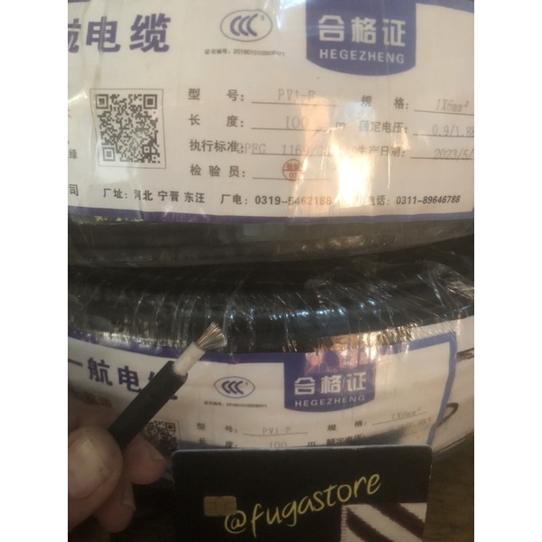 Harga per meter  Solar Cable TUV Insulation DC PV 1500V 4mm 6mm 10mm AWG