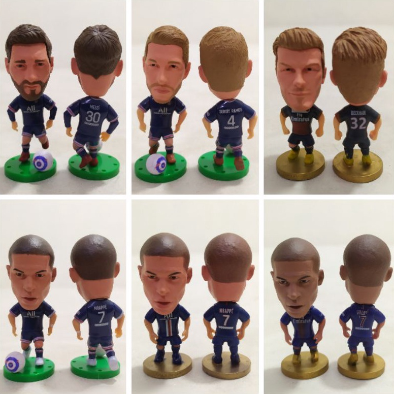 Paling Dicari.. Figure miniatur Pemain Bola PSG Soccerwe Kodoto / Lionel Messi Sergio Ramos Kylian M