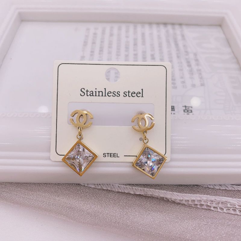 Anting Titanium asli Premium Quality Anti Karat Anti Alergi Anting Stainless steel Ori At36