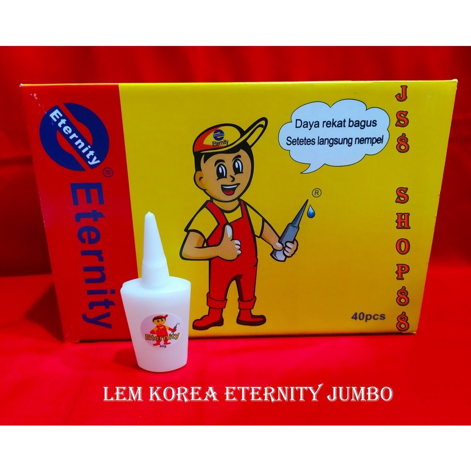 

Grosiran Murah (PER BOX) LEM KOREA ETERNITY JUMBO / LEM ALTECO ETERNITY JUMBO / LEM SERBAGUNA ETERNITY JUMBO !!