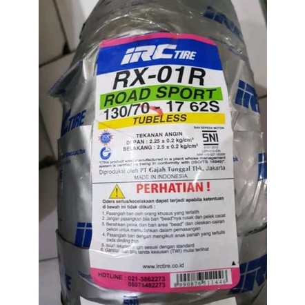 TERMURAH Ban Belakang Tubeless IRC RX 01R 130 70 17 Road Winner Ban CBR 150 CBR 250 CB150 MT25 Byson