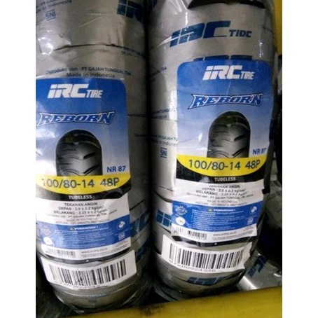 Ban Luar IRC Reborn Tubless 100-80-14 Ban New Vario 150 terbaru