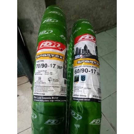 Ban Luar FDR Spartax Sepasang 60 90-70 90 ring 17