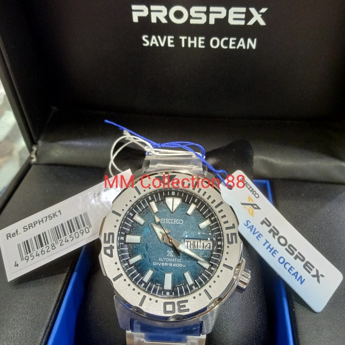 DISKON SPESIAL SEIKO PROSPEX SRPH75K1 MONSTER PINGUIN AUTOMATIC SAVE THE OCEAN SRPH75 TERLARIS
