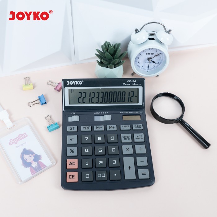 

Calculator / Kalkulator Joyko Cc-34 / 14 Digits / Check Correct