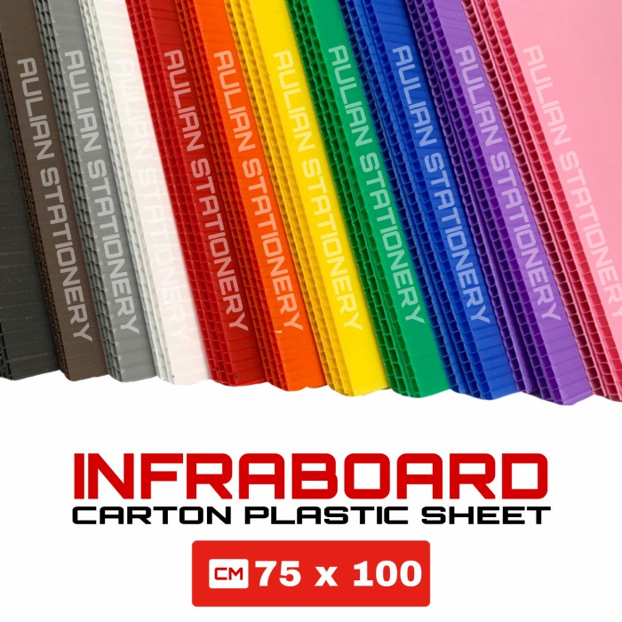 

Impraboard / Inpraboard / PP Board 75 x 100 cm Set 4 Lembar -