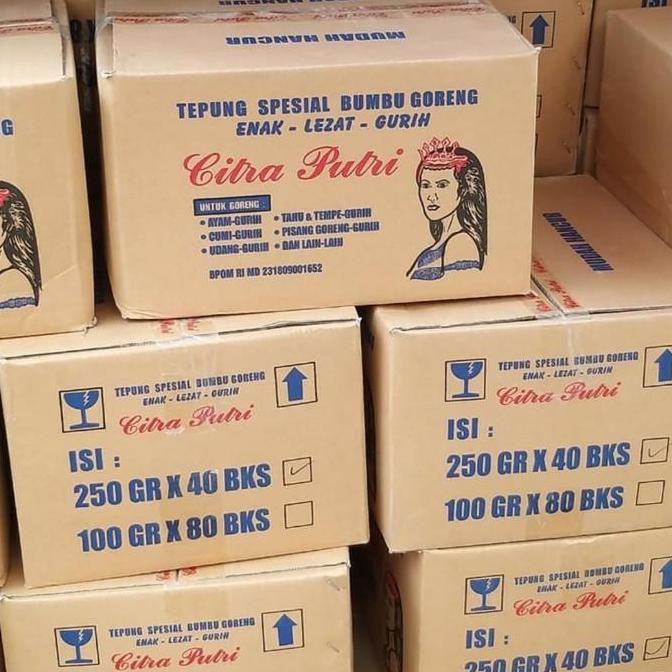

Tepung serbaguna Citra putri 250 gram ( 1 dus isi 40 bks x 250 gram )