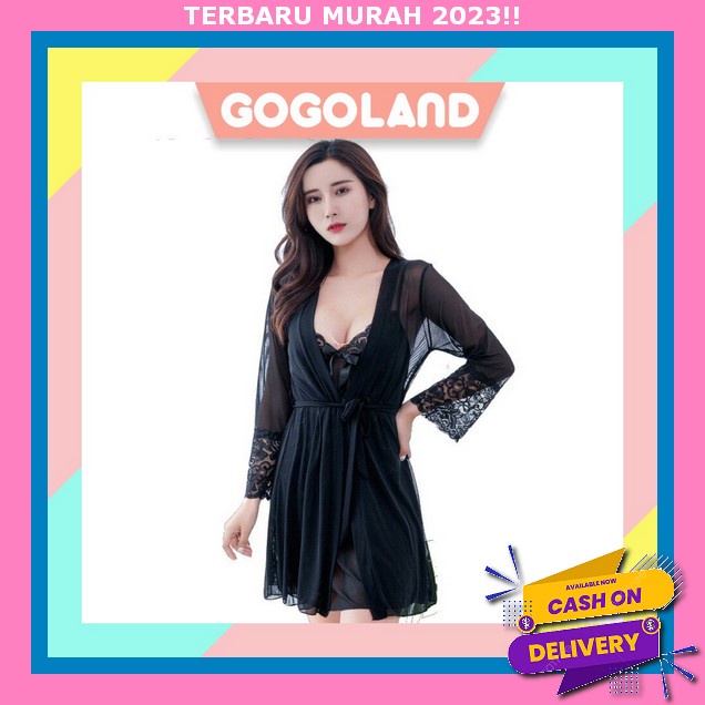 Lingeri Hot Terbaru 2023 Cewek Lingerie Sexy Hot Binal Kimono Set Baju Tidur Wanita Bisa Cod Linjeri