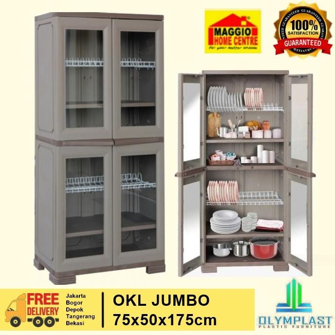 Lemari Piring Plastik 2 Tingkat - Rak Piring - OKL Jumbo - Olymplast
