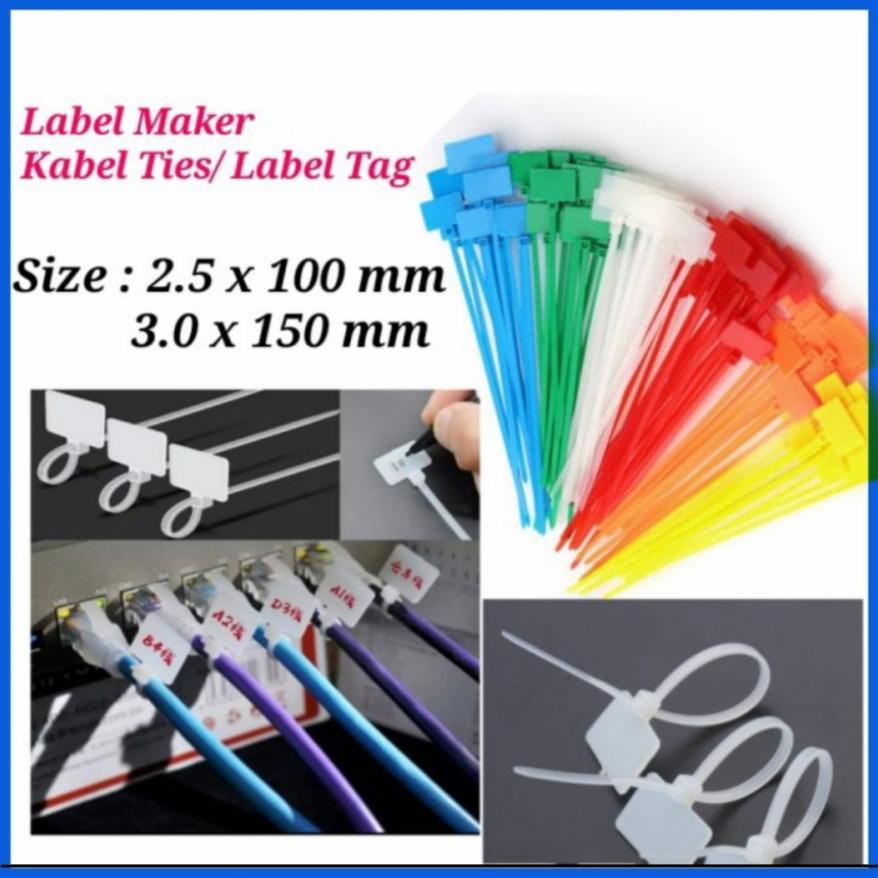 

Viral Kabel Tis Tie Ties Cable Label Maker Marker Name Tag Label Pengikat Polos Dan Warna