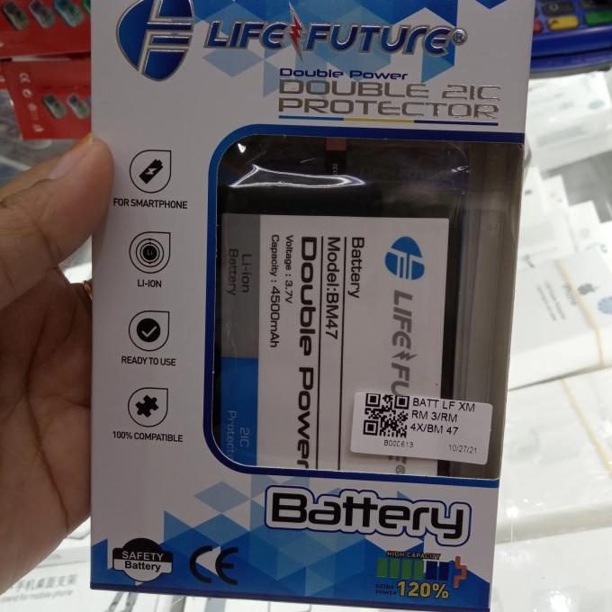 Baterai redmi 4x BM47 double power life future