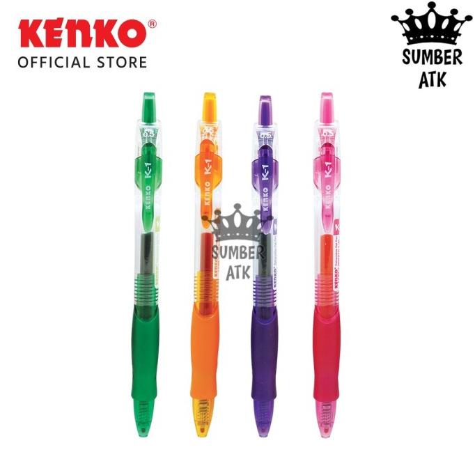 

Pena / Pulpen Kenko Gel Pen K-1 Retractable Hitam Dan Merah - 1 Pcs