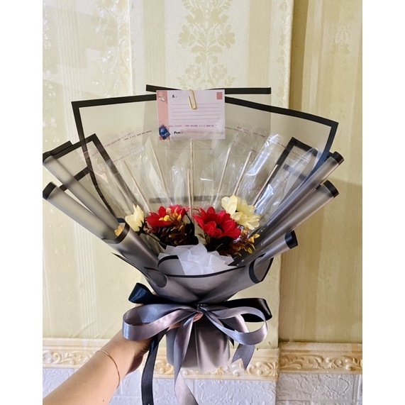 

⚡COD⚡ Buket uang atau barang kosong kerangka bouquet cellophane transparant hampers hadiah ultah wisuda anniversary