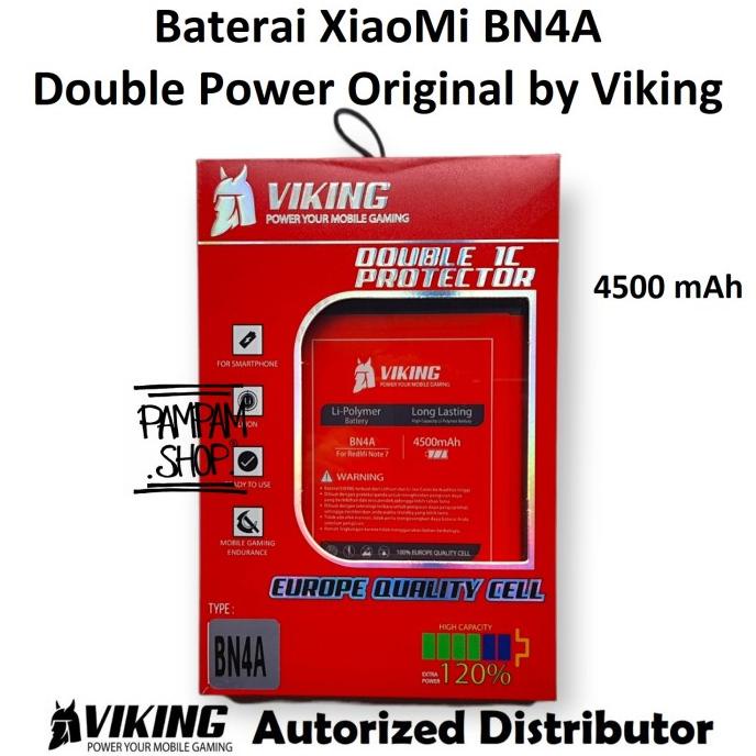 Baterai VIKING Double Power Original XiaoMi Redmi Note 7 Pro BN4A Ori