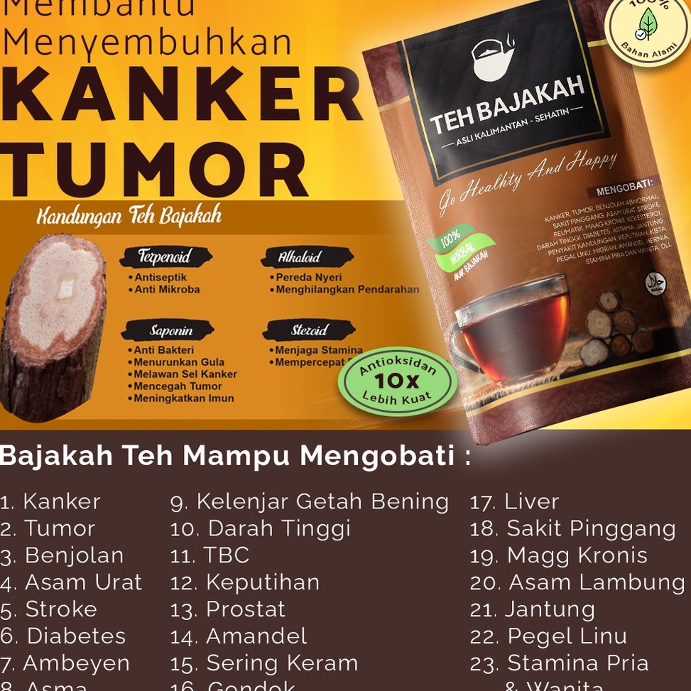 

Best Produk.. TEH CELUP BAJAKAH ASLI KALIMANTAN AKAR KAYU BAJAKAH 7DM