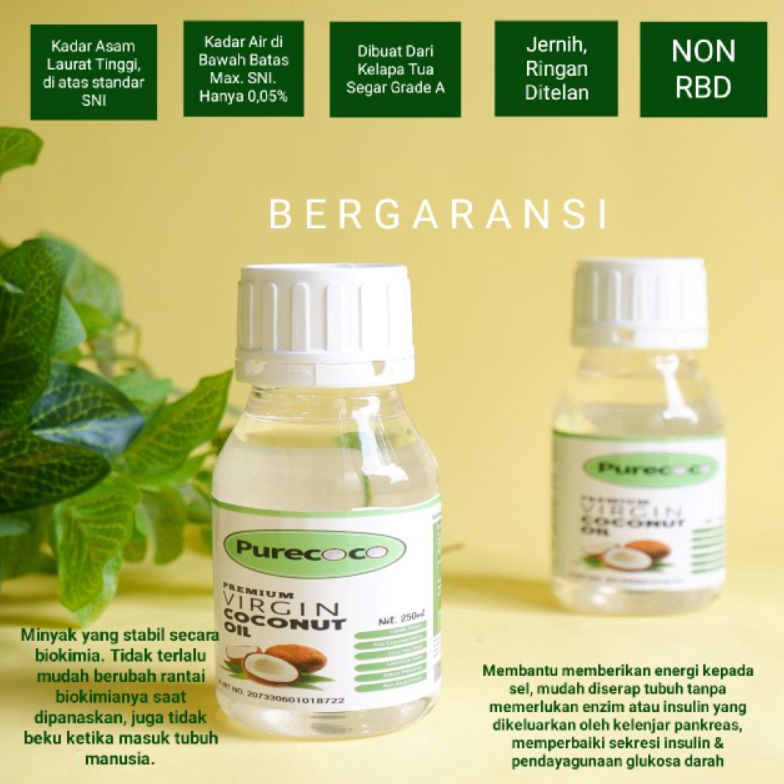 

Motif Terkini.. VIRGIN COCONUT OIL (VCO) Purecoco 250ml BGB