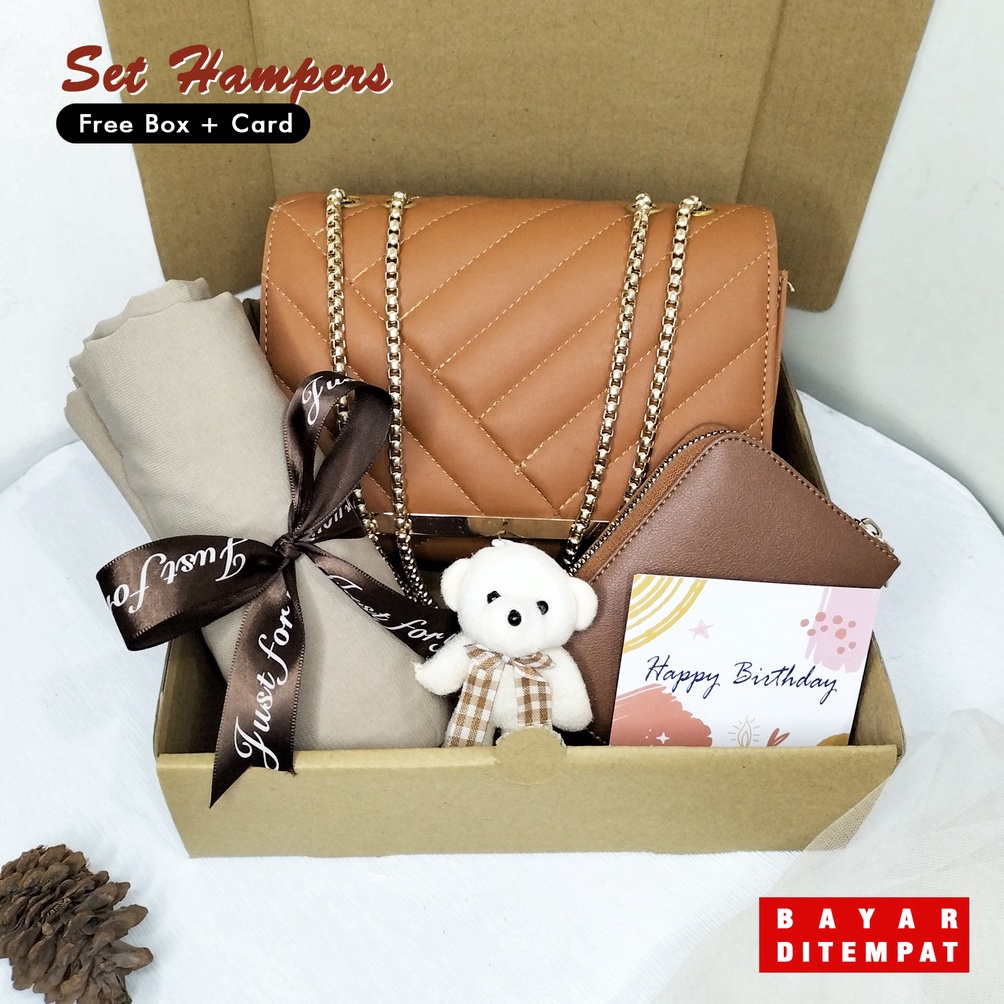 

Ready stock Set hampers kado ulang tahun hadiah ultah tas wanita paket anniversary hadiah pernikahan murah gift set N8I