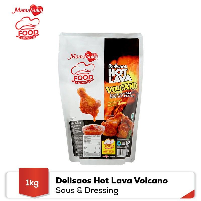 

Mamasuka Hot Lava Volcano Saus Sambal Extra Pedas 1 KG - MAMA SUKA