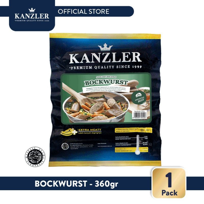 

Sosis Sapi dan Ayam Bockwurst 360 GR - KANZLER