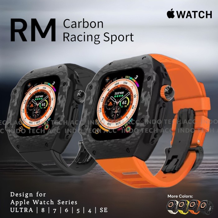 Terlaris Apple Watch Ultra 8 7 6 Size 49/45/44Mm Strap + Case Rm Carbon Racing