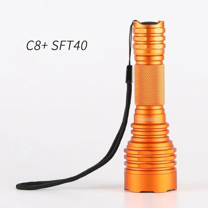 Terlaris Convoy C8+ Luminus Sft40 6500K 1800 Lumen Driver 12 Grub 5A