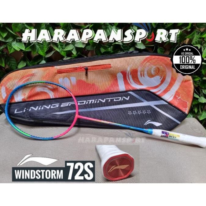 RAKET BADMINTON LINING WINDSTORM 72S 72 S ORIGINAL 100%