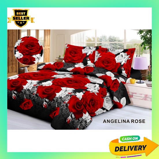 Spray Aesthetic Murah Meriah Set Sarung Bantal Guling Karakter Warna P Sprei Motif Bunga Cantik No.1