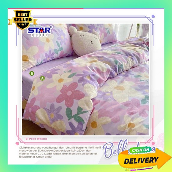 Spray Aesthetic Murah Meriah Alas Kasur Cewek Korea Lucu Warna Pastel  Sprei Katun Lokal Star Bellad