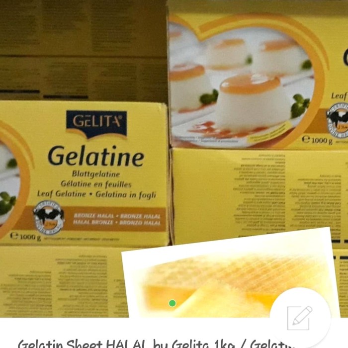 

Gelatine Lembaran/ Gelita Gelatine Sheet -250 Gram