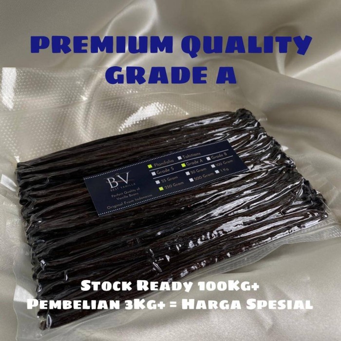 

Terlaris Vanilla Beans Planifolia Grade A Gourmet (Biji Vanila 100% Organik)