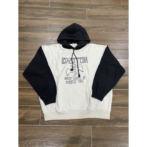 brandy melville led zepelin colorblock hoodie