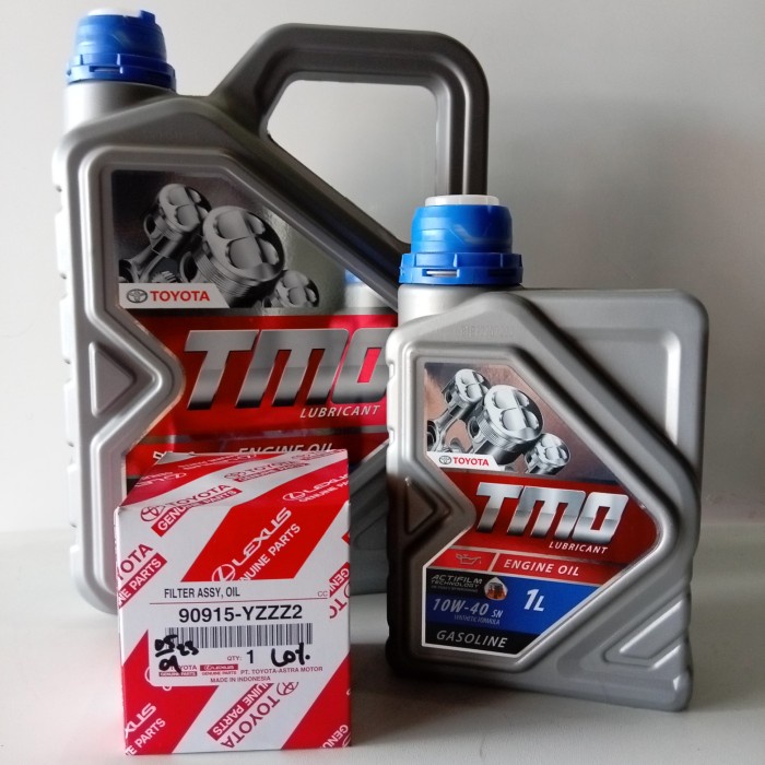 Paket Oli Tmo 10w-40 5L dan Oli filter 90915-Yzzz2 untuk innova bensin