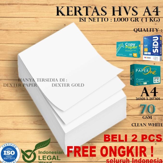 

Kertas A4 80gr / Kertas Hvs A4 80 gsm isi 1000gram (1kg) DISKON JUMBO