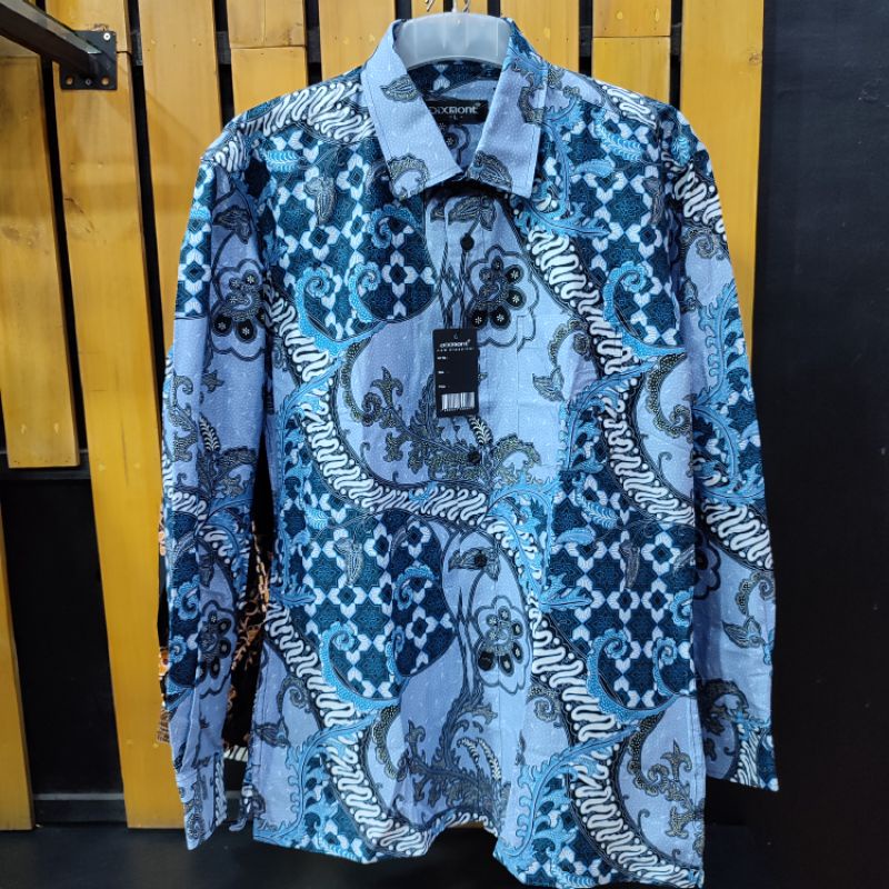 DIXMONT 004 Atasan Kemeja Batik Pria Lengan Panjang