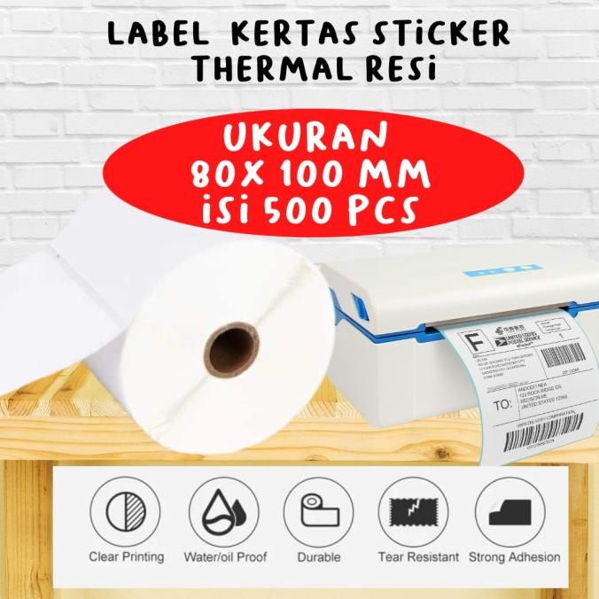 

Kertas Label Barcode 80x100mm - Stiker Label Thermal 80mm - 500 PCS