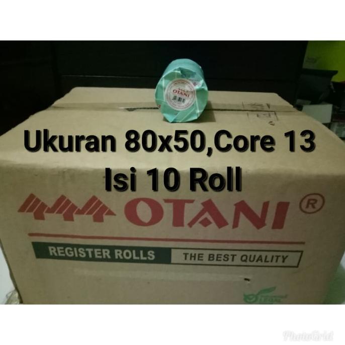 

Kertas Struk Thermal isi 10roll 80x50, Core 13 Merk Otani