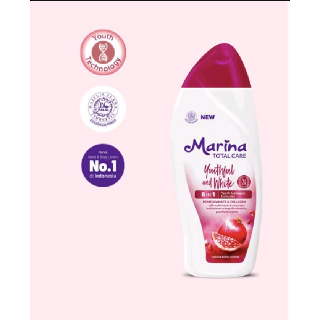 Marina Total Care Youthful & White lotion 185ml/460ml