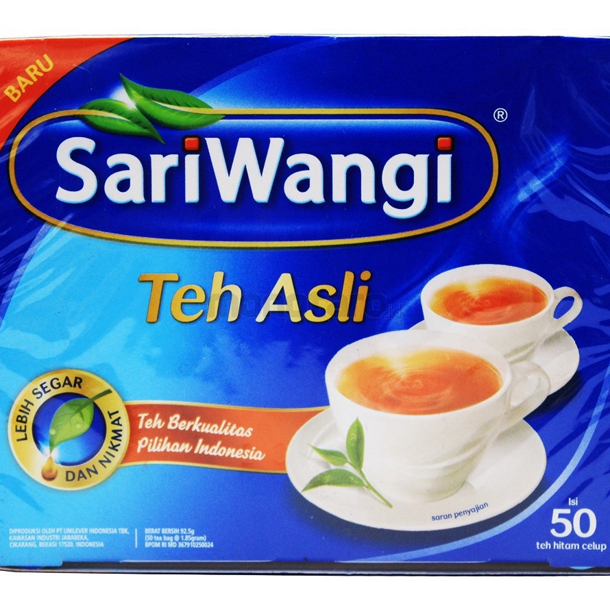 

8.8 SARIWANGI TEH CELUP ISI 50 / TEH SARIWANGI / TEH ASLI