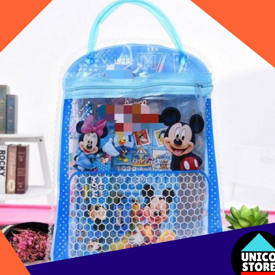 

♞ XI 10282 STATIONARY SET FREE BAG / SET ALAT TULIS ANAK SEKOLAH 7 in 1 MOTIF KARTUN 12.12 MALL